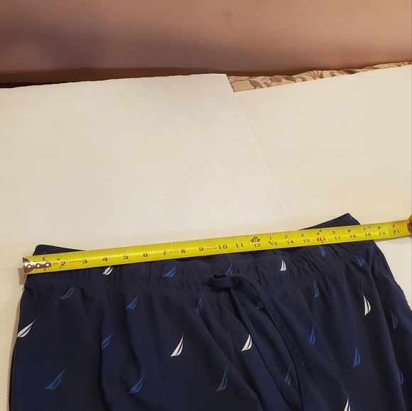 Nautica Sleepware Men's Navy Blue Pants with Sailboat Design Elastic Waist XL - Picture 5 of 6